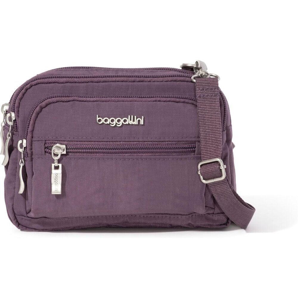 〽️Women’s Misty Purple Triple Zip Small Crossbody Lightweight Convertible Belt